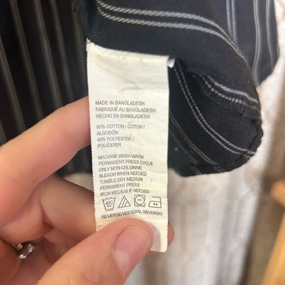 Van Heusen xxl black strip mens button up - Picture 6 of 7